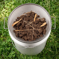 Tamis de compostage à tamisage à sec en maille filtrante personnalisée, en acier inoxydable, pour jardin, rond, pour seau de 5 gallons