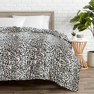 Animal Print Flannel Fleece Blanket 228X228CM Soft Cozy Plush <b>Throw</b> Lightweight Leopard Cheetah Snake Zebra Print Sofa <b>Bed</b> <b>Cover</b> - Product Image 1