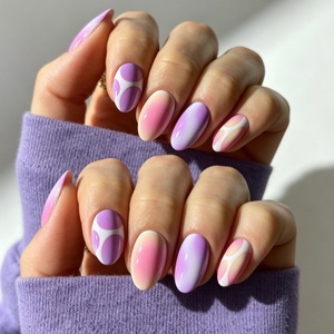 Caja de 24 Uñas Postizas Aurora Brillantes con Diseño Floral 3D, Uñas Decorativas con Puntos, Herramientas de Diamantes para Uñas de los Pies - Product Image 2