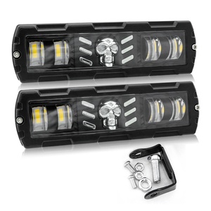 Feux antibrouillard LED RGB 12V-24V, nouveau style, feux de conduite, feux stroboscopiques d'urgence pour moto, camion, SUV, VTT - Product Image 2