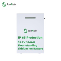 Baterai Surya Lithium Lifepo4 16kwh 51.2V 314Ah Paket Baterai Ion Lithium Sistem Penyimpanan Energi Rumah
