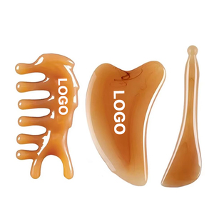 Peigne à logo personnalisé en résine pour le visage, la tête, les mains, les oreilles, soulagement instantané de la douleur, peigne Gua Sha - Product Image 1