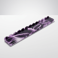 Support de Mahjong Américain en Acrylique Premium avec Poussoir à Bords Festonnés et Motif Marbre Fumé – Accessoire de Jeu