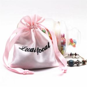 Pochette cosmétique en satin à cordon personnalisable avec logo imprimé pour bijoux, perruques, chaussures, protection anti-poussière - Idéale pour offrir - Product Image 6
