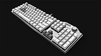 Clavier de jeu filaire pleine taille rétroéclairé blanc 104 touches sans fil triple mode lumineux mécanique bureau PC