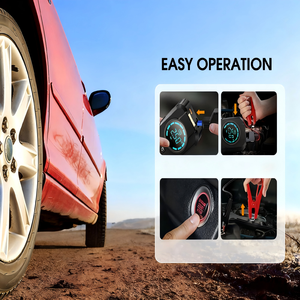 Пусковое устройство 16000 мАч с воздушным насосом, портативный автомобильный пусковой источник питания, компрессор для подкачки шин, аварийный стартер для автомобиля, внешний аккумулятор для запуска двигателя - Product Image 5