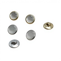 Kancing Kemeja Cardigan Bulat 12mm Berpinggir Emas, Mutiara Mata Kucing Logam Modern Jahitan Tangan, Grosir 26032101