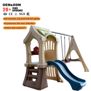 Tobogán de alta calidad para niños pequeños con forma de casa, ideal para parques infantiles y centros de actividades comunitarias. - Product Image 3