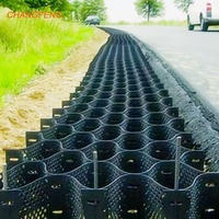 Projets d'ingénierie extérieure Stabilisateur de gravier en nid d'abeille 200mm Mur de soutènement Géocellules HDPE pour la construction