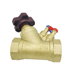 Flow Control Manual Thermostatic Balancing Valve Automatic Flow meter valves 40mm 50mm Water Brass PTFE General