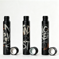 Tubes en verre avec logo personnalisé, avec bouchon à vis CRC anti-enfants, flacons en verre transparents pour l'emballage de fleurs séchées, flacon de stockage vide