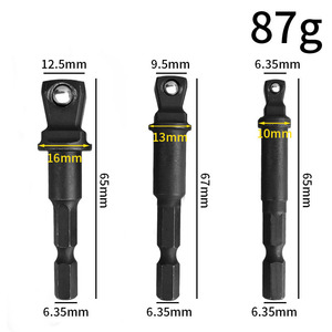 Yunbei Yb Ball Head <b>Socket</b> <b>Extension</b> Rod 1/4 3/8 1/2 Hex To Square Shank For Electric Drill - Product Image 2