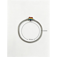 Bracelet à breloques chaîne serpent avec fermoir cœur, élégant et ajustable, bijou de mode, cadeau pour femmes et jeunes filles
