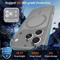 Coque de protection magnétique pour objectif d'appareil photo iPhone 17 16 15 Pro Max, antichoc, sensation peau, en TPU+PC, Fundas