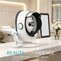 Analyseur de peau AI Magic Mirror, scanner facial 3D, détection multi-teintes de peau à 270 degrés, utilisation en salon