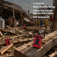 Capteur d'inclinaison 3 axes XYZ pour surveillance des tremblements de terre après tremblement de terre dans les bâtiments agricoles, détection de gaz, IP66, fixation magnétique, alerte de sauvetage