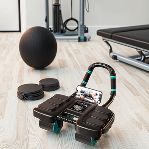 Ruota Addominale Automatica Multifunzione per Palestra, 4 Ruote con Rimbalzo, Supporto per Gomiti Ecologico, Pratica Ruota per Esercizi - Product Image 4