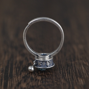 100% Sterling Bạc Phụ Nữ Của Nhẫn Cổ Điển Phật Giáo Kinh Thánh Quay Xi Lanh Inlay Đồ Trang Sức Thời Trang Mạ Quà Tặng Đảng Thẻ - Product Image 5