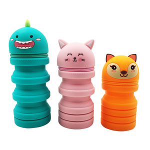 Trousse à crayons en silicone 3D cylindrique, motif dessin animé, la plus vendue, pour écoliers et enfants - Product Image 1
