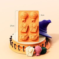 Halloween Silikon-Kuchenform Geister-Feiertagsfigur Kürbis-Geist Hausmousse-Kuchen Backform für Kekse und Kuchen