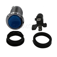 Boutons poussoirs d'arcade en métal et plastique de 30 mm, interrupteurs lumineux pour machine de jeu d'arcade, pièces en anglais