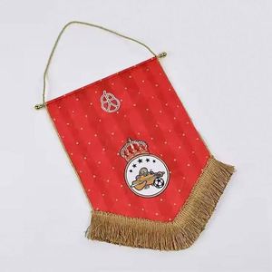 Drapeau mural ou de fenêtre personnalisable avec franges, simple ou double face, en polyester, portable, pour la décoration - Product Image 2