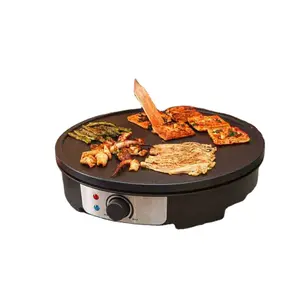 Electric Tortilla Pancake Pan Automatic Crepe Pizza Oven Kitchen Roti Maker Machine for home