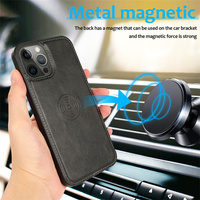 Étui de téléphone magnétique détachable 2-en-1 en similicuir PU avec fentes pour cartes pour iPhone 17 16 Pro Max, étui portefeuille pour téléphone portable