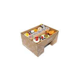 Fabrication de boîte à rabat en papier kraft laminé mat emballage à emporter pour déjeuner de qualité alimentaire pour traiteur frites desserts fête