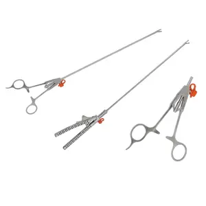Pince porte-aiguille chirurgicale Instruments de chirurgie abdominale V Type de poignée porte-aiguille laparoscopique réutilisable