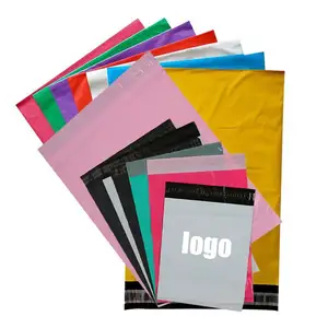 Auf Lager 25*35cm 9,8x13,8 in Grau Weiß Poly mailer Mailing Taschen Pink Poly Mailer Benutzer definiertes Logo Mail Kurier Umschlag Tasche Kunststoff