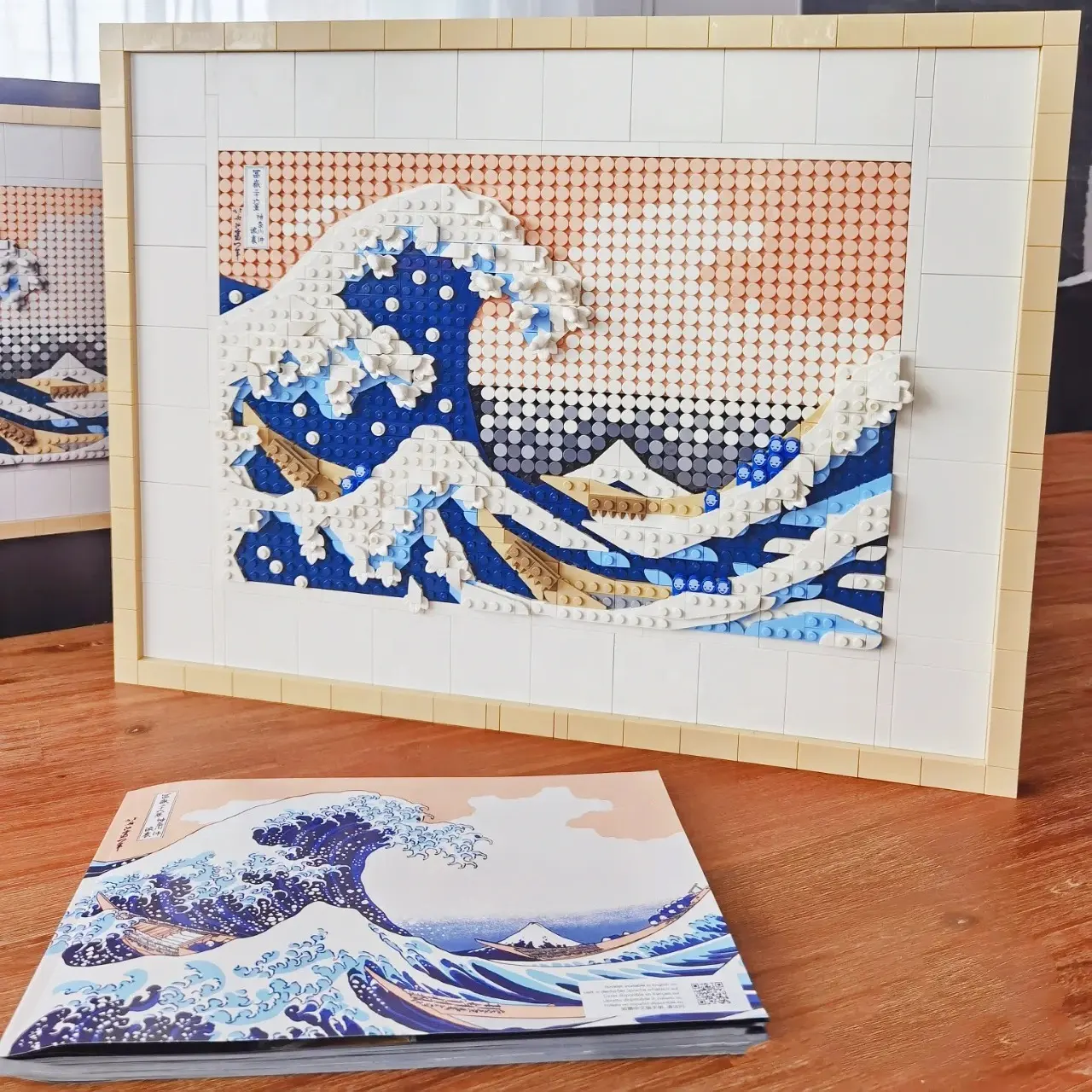 1810pcs Ideas Painting Compatible 31208 The Great Wave of Hokusai Kanagawa Building Block Model Kit Bricks Kid Toy