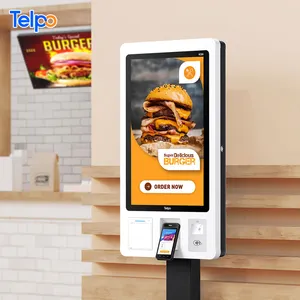 27 дюймов настенный емкостный сенсорный экран платежный терминал киоск самообслуживания заказа POS машина для ресторана