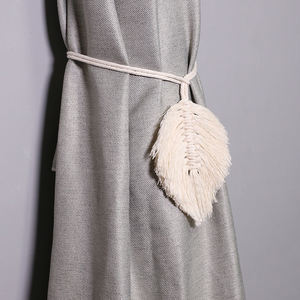 Artistlady 2 pack foglia macramè tenda a forma di tenda intrecciata tenda per soggiorno a sospensione tenda finestra - Product Image 6