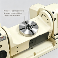 LEYO Table rotative de précision 200mm de diamètre 5ème axe Cnc table d'indexation rotative inclinable