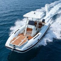 Bateau pneumatique RIB en aluminium haute vitesse 580, coque en V profond, RIB580, bateau gonflable en PVC pour la navigation en famille, la plongée et les sports nautiques