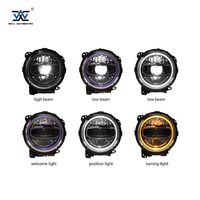 Vente en gros d'ensembles de phares LED complets 4x4, cadre de phare, réflecteur, phare LED pour Wrangler JL 18-24/ Gladiator JT 20-24