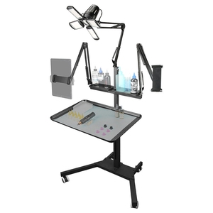 Estación de Trabajo Móvil Multifuncional para Tatuajes con Luz de 60w, Soporte Doble Ajustable para Teléfono, Mesa de Trabajo para Tatuajes, Carrito de Trabajo para Tatuajes - Product Image 1