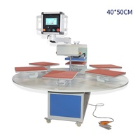 40*60 Automatic Six-Station Rotating Heat Press Machine Printing Machine Sublimation Printer for Clothing Labels Custom Printed