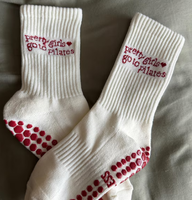 Chaussettes tricotées personnalisées POPSOX de haute qualité avec logo, antidérapantes, à revers, pour femmes, idéales pour la danse, la grossesse, le yoga et le Pilates