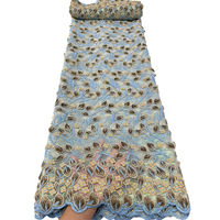 Dentelle en filet brodée NI.AI, nouveau design, applique 3D, dentelle en maille, dentelle en filet colorée pour femmes, fête, mariage