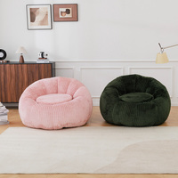 Fauteuils poufs géants pour adultes en mousse à mémoire de forme, canapé pouf, canapé paresseux, canapé d'angle compressé, fauteuil citrouille OEM