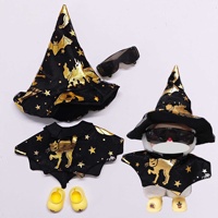 Tenue d'Halloween de haute qualité chapeau de magicien jupe Cape Costume vêtements pour Labubu (pas de poupée)