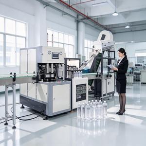 Máquina Sopladora de Botellas de Agua Mineral de PE PET Semiautomática con Componentes y Bomba PLC para Moldeo por Soplado por Estiramiento - Product Image 3