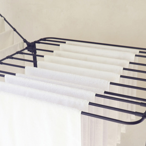 [HOME FRIEND] Black Square Drying Rack Space saving square drying rack with multipurpose <b>bars</b> for <b>towel</b> and clothing drying - Product Image 4
