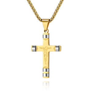 <b>Cross</b> Stainless Steel Necklace Unisex Hip Hop Jewelry Pendant Fashion Accessories - Product Image 5