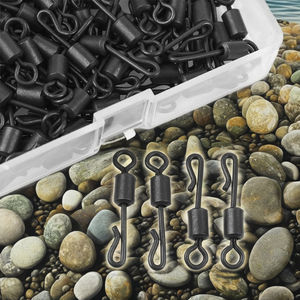 TOPIND Émerillons de pêche à changement <span class=keywords><strong>rapide</strong></span> noir mat bon marché d'usine de style de vente chaude pour la <span class=keywords><strong>carpe</strong></span> - Product Image 1