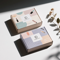 Boîte pour avion de chaussettes ondulées recyclées Emballage d'expédition de vêtements kraft personnalisé Boîte cadeau pliante cosmétique en relief