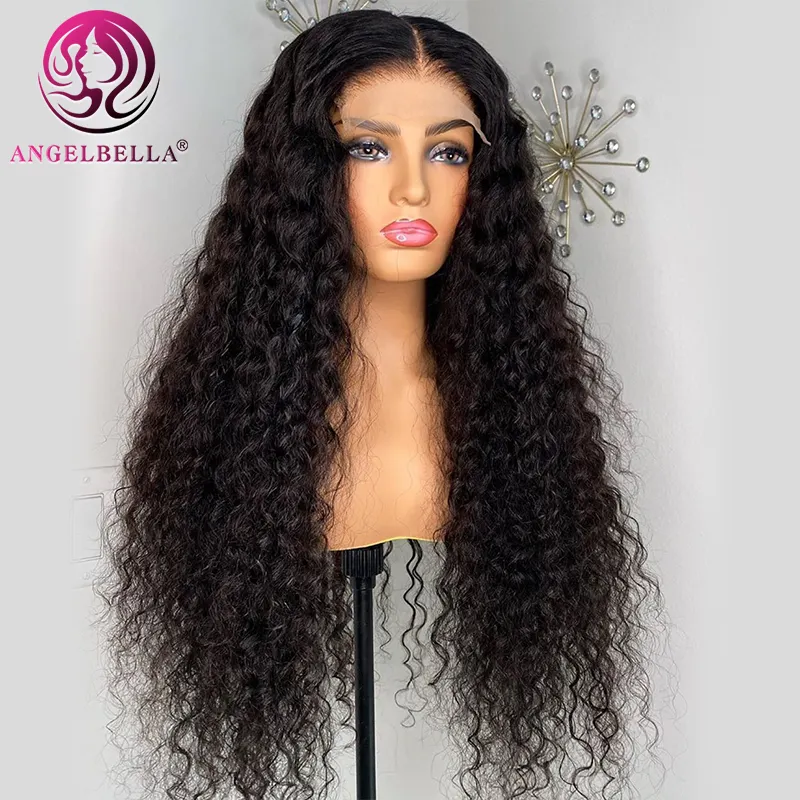 Brasilia nische Echthaar Perücke Hd Lace Density Kinky Curly Lace Front Perücke 24 Zoll Pre Zupfen Transparente Hd Full Lace Front Perücken