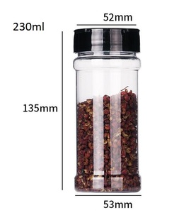 clear Pet Plastic square Spice Jars 500ml 300ml Seasoning <strong>Blend</strong> <strong>Bottle</strong> with Seal Liner slip Inside Plastic Spice Condiment Jars - Product Image 4
